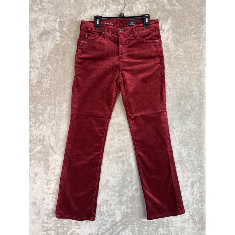 AG Adriano Goldschmied "The Jodi Crop" Red Velvet Corduroy Women's Size 27 NWOT